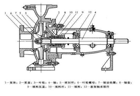臥式離心泵的結(jié)構(gòu)圖片